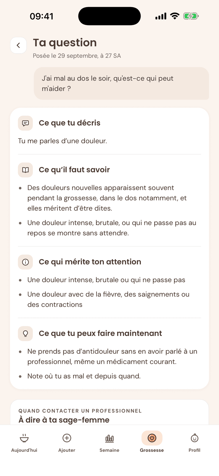 Une question posée à Pitchoun sur un mal de dos : ce qu’elle décrit, ce qu’il faut savoir, ce qui mérite son attention et ce qu’elle peut faire maintenant.